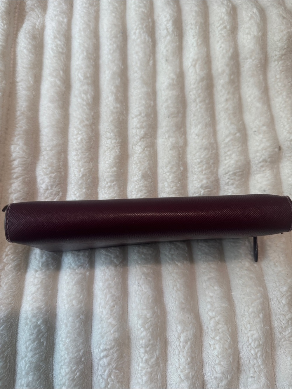 kate spade Burgundy Zip Around Leather Wallet with Gold Logo - Picture 11 of 11